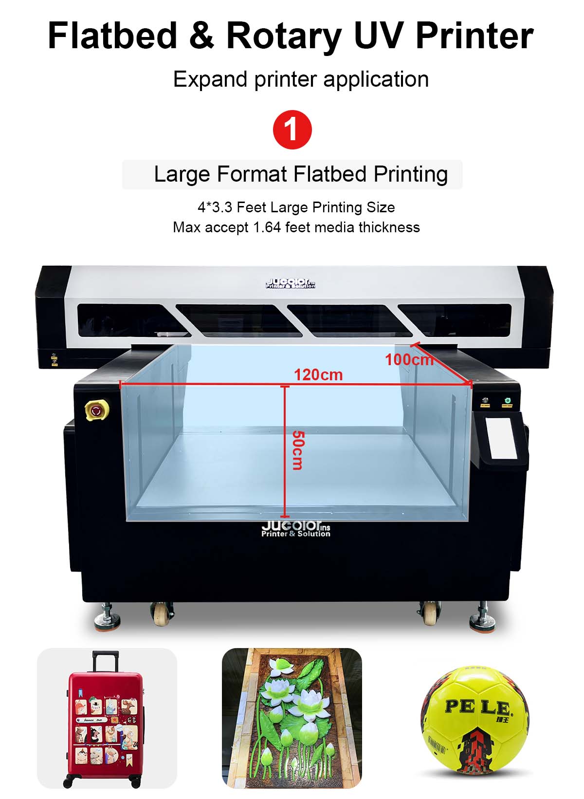 120*100cm size uv printer
