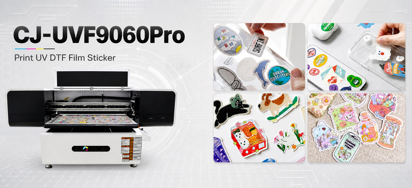Jucolor 9060pro – RICOH HD UV DTF Sticker Printing