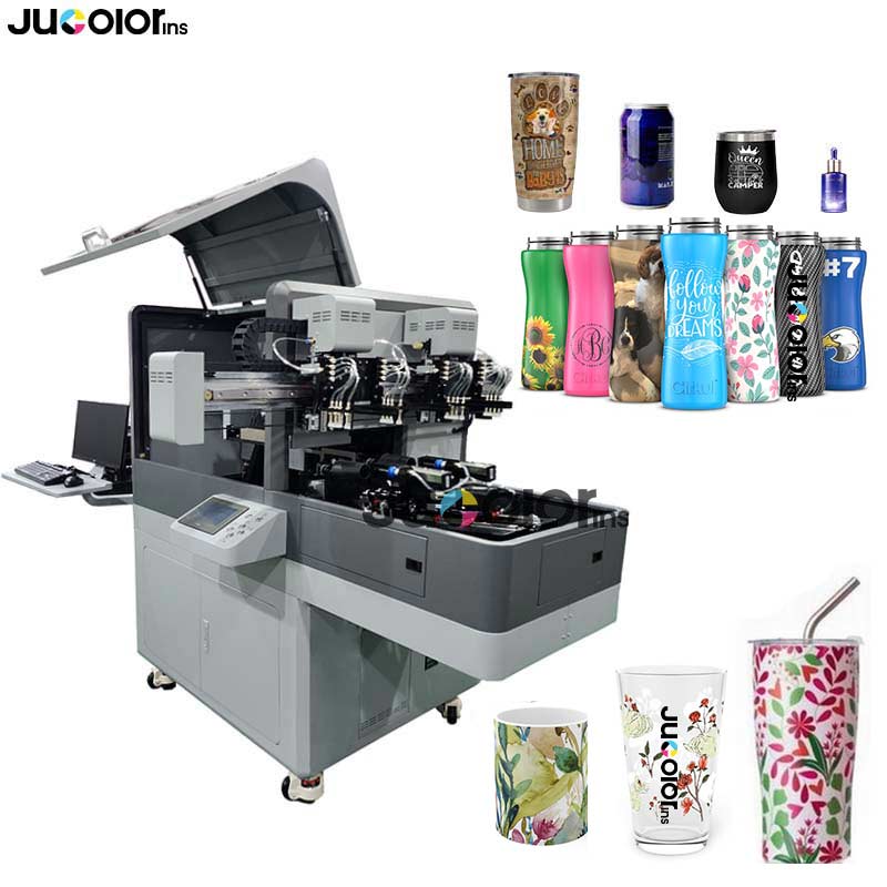Принтер для стаканов и банок, высокоскоростная печатная машина для круглых бутылок на 360 градусов Избранное изображение