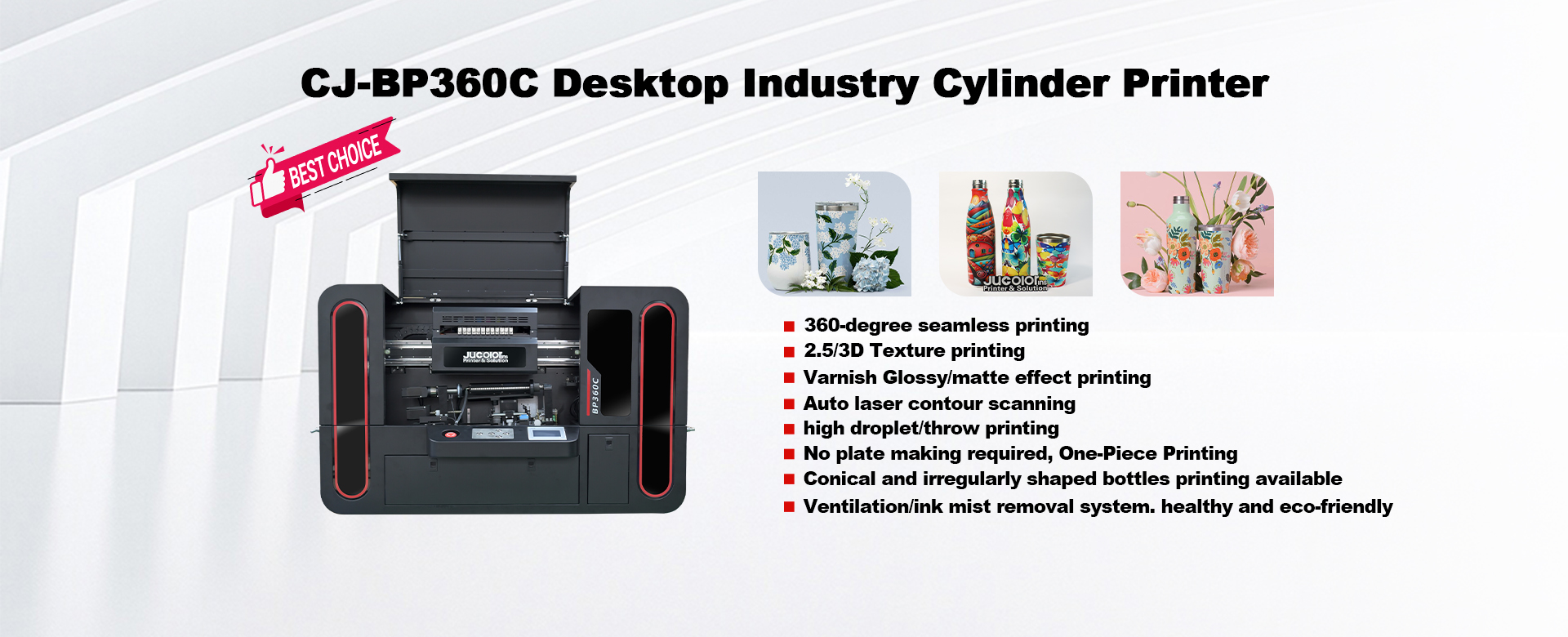 JUCOLOR CJ-Bp360c Industry Benchtop Digital Cylindrical Printer