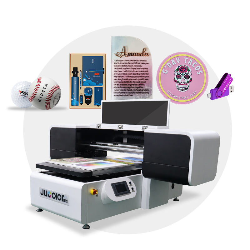 2 Dx10 Heads UV Flatbed Printer Small Digital Photo Printing