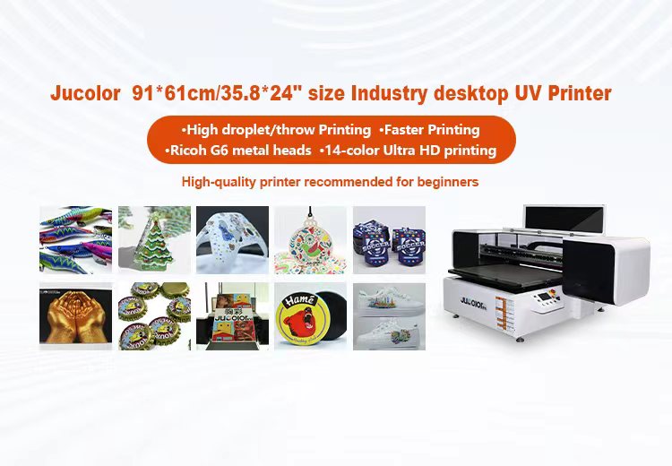 A1 10-color industry UV Printer Jucolor 9060Pro Ricoh & Bright High Quality Printing