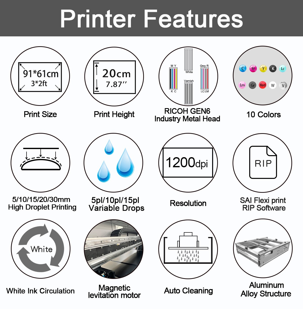 9060 uv inkjet printer