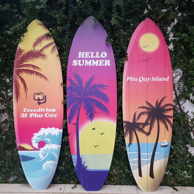 Large surfboard UV printing