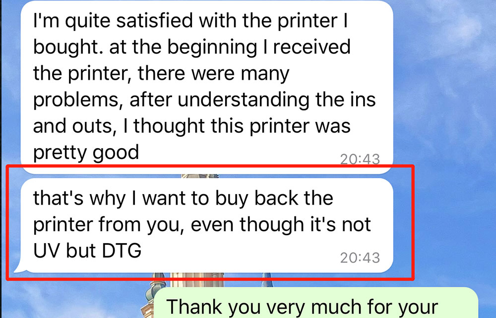 Buy again led uv printer