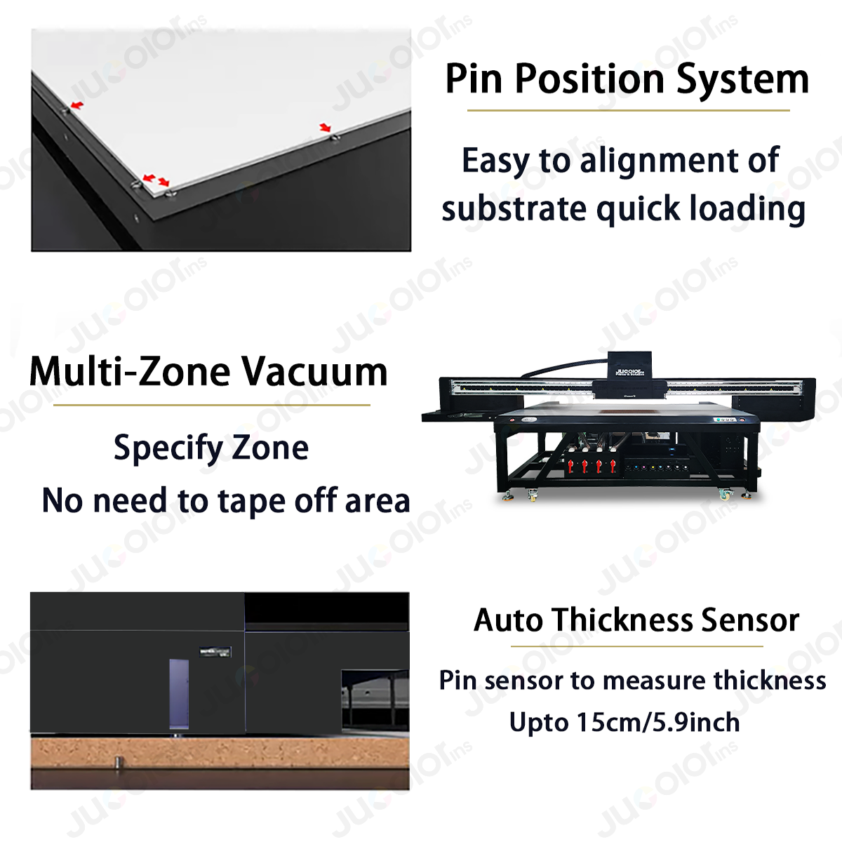 Jucolor 2513HD UV Printer with layout pins