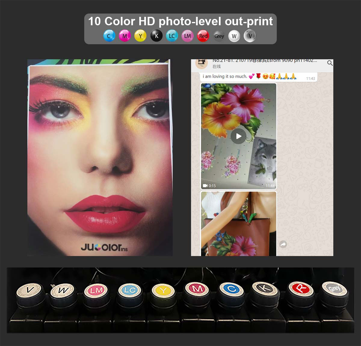 Jucolor uv printer 10 color