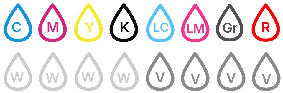 Ink color chart