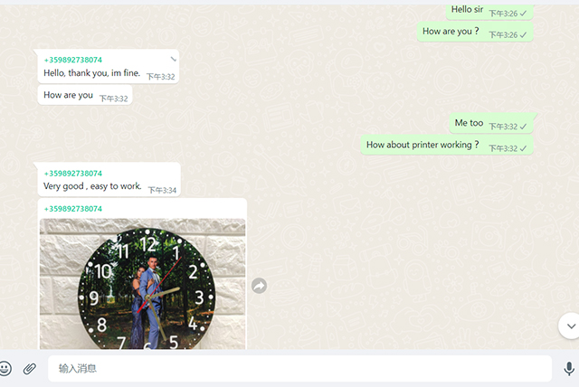 Clock dial UV printing