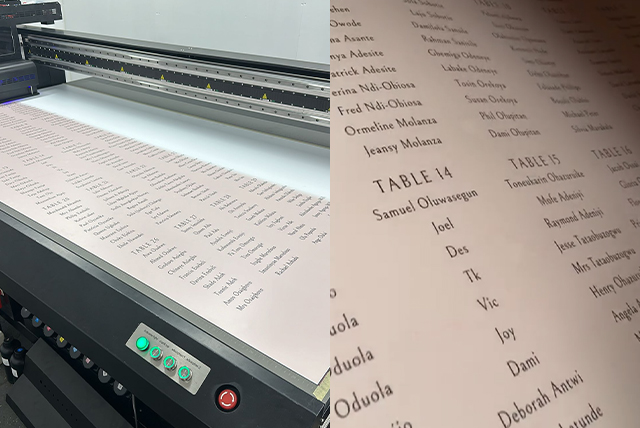 Wedding materials UV printing