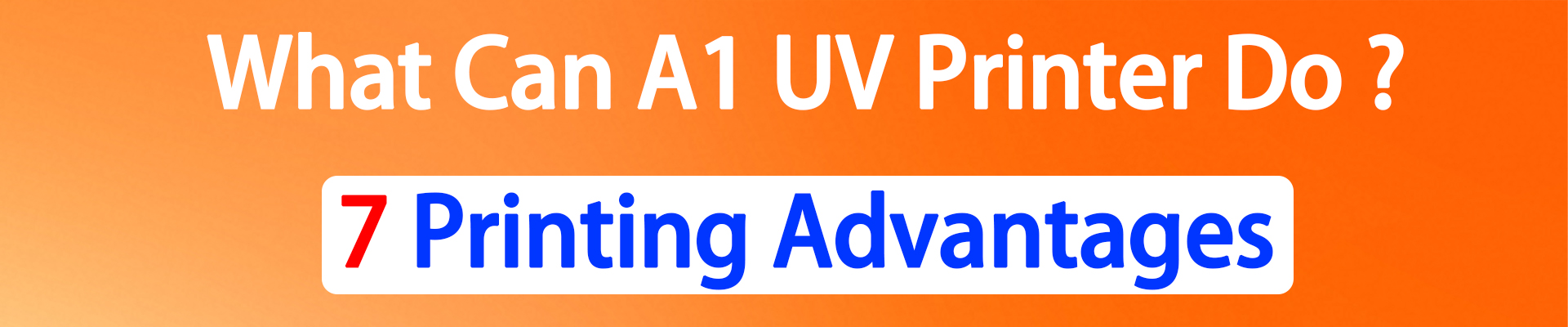 What can the Jucolor A1 UV printer do?