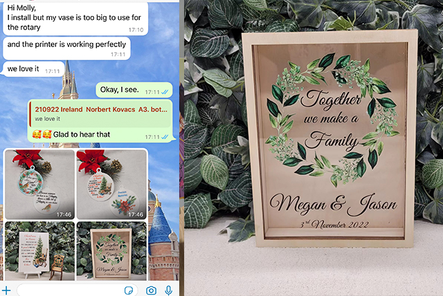 Wooden art prints using UV printing technology.