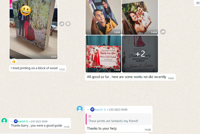 Wedding materials UV printing